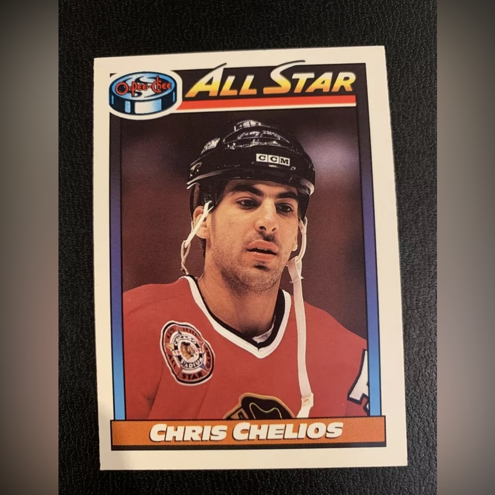 Chris Chelios Hockey Card O-Pee-Chee All Star